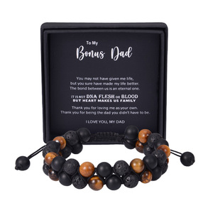 Natural Tiger's Eye Agate <b>Bracelet</b> For Men Woven <b>Adjustable</b> Magnetic Yoga Bead Gift Jewelry - Product Image 4