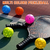 İyi Esneklik Yüksek Geri Tepme 40 Delikli Enjeksiyon Kalıplı Pickleball 74mm TPE Top 12'li Paket İç Mekan Başlangıç Seviyesi Antrenman File Çantası