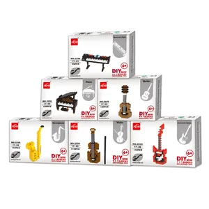 Bouwstenen Speelgoed Muziekinstrument Serie Eco Vriendelijke Abs Micro Blok Educatief Diy Mini Nano Blok Speelgoed Voor Kinderen