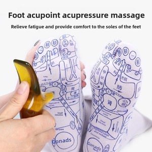 Brosse de massage musculaire et de drainage des méridiens en bois de santal, avec fonction musicale, pour le raclement des points d'acupression plantaires et l'application sur les pieds. - Product Image 5