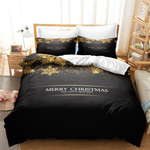 Noël neige ensemble de literie 3d housse de <span class=keywords><strong>couette</strong></span> ensembles <span class=keywords><strong>couette</strong></span> lit double <span class=keywords><strong>reine</strong></span> roi taille unique luxe dessin animé cadeau cerf - Product Image 4