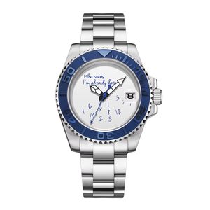Relojes de Cuarzo para Hombre de Lujo Clásicos con Esfera de 40 mm, Personalizados con Logotipo OEM ODM, de Alta Calidad, Reloj de Pulsera con la Frase 'Who Cares I Am Already Late' - Product Image 1