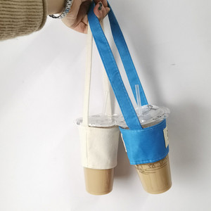 Sac de transport réutilisable pour gobelets de café, thé au lait, jus, sac de courses, accepte le logo personnalisé, dessin animé - Product Image 3