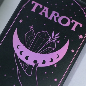 Tarjetas de Tarot Místicas con Sol y Luna en Lámina Dorada, Impresión de Fábrica, Personaliza tu Propio Logotipo, Astrología, Tarjetas de Tarot de Papel Rosa - Product Image 3