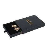 Boîte d'emballage de bijoux de luxe personnalisée pour marques haut de gamme, boucles d'oreilles, collier, avec logo