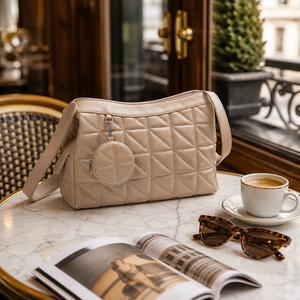 Famous Brand Designer Vintage Lady Custom Padded Small Fashion PU Leather Quilted Puffy Sling Crossbody Bag <b>Zip</b> Closure - Product Image 6