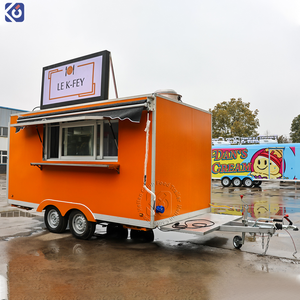 CAMP 2026 Remorque alimentaire carrée personnalisée, boutique mobile, kiosque à café et à nourriture, bar à sandwichs, tacos et café, cuisine extérieure, food truck - Product Image 2