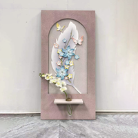 Vente directe usine : Peinture murale décorative LED 3D en grès, motif papillon créatif, combinaison multicouche