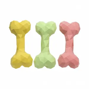 Custom diy color Indestructible Toy Dog Bones Teeth Cleaning Dog Toothbrush Toy Dog Toys for Aggressive Chewers