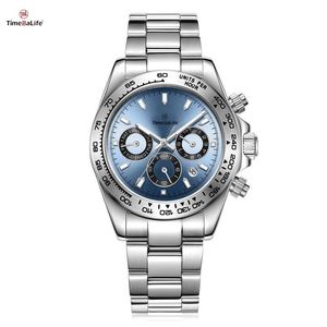 Montre à quartz pour homme en acier inoxydable 316L, chronographe résistant à l'eau, design antique, personnalisable OEM, luxe - Product Image 2