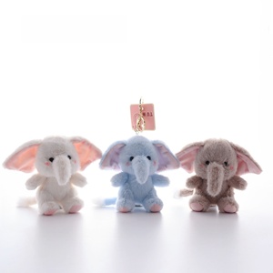 Neue Ankunft Plüsch Mix Farben Little Elephant Key chain Gefüllte Puppen tasche Anhänger Mädchen Geschenk Weiche bunte kleine Elefant Schlüssel ring - Product Image 6