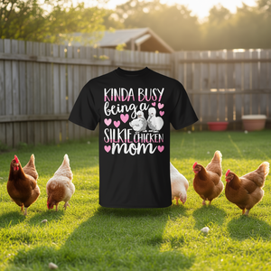 Estoy bastante ocupada siendo mamá de un gallino Silkie, camiseta linda para mascotas - Product Image 3