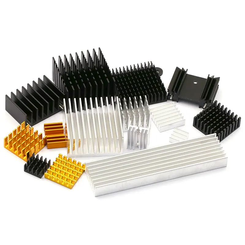 Penyerap panas Radiator Heatsink aluminium untuk Chip IC elektronik RAM MOS Dynatron pendingin Raspberry Pi dengan pita konduktif termal