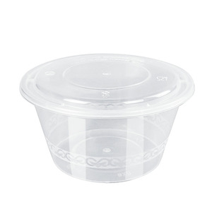 Boîte à lunch ronde jetable en PP de qualité alimentaire avec couvercle, compatible micro-ondes, pour plats à emporter - Product Image 1