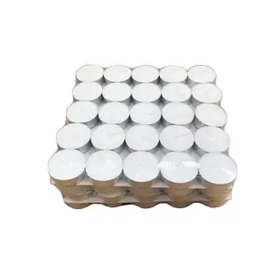 Juego de 50 tazas de aluminio, vela de cera de parafina, luz de té de Pascua, precio de fábrica