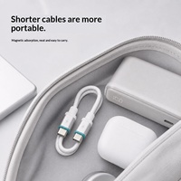 Nouveau câble magnétique USB-C court OEM/ODM 240W, charge ultra-rapide, tressé, câble de données Type-C pour iPhone Samsung
