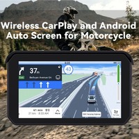 Layar Sentuh Digital IPS 5 inci Tahan Air untuk Aksesoris Motor, Dashcam Nirkabel, CarPlay, Android Auto, GPS