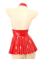 Robe pour femmes grandes tailles, effet cuir verni, lingerie, vêtements de nuit pour rendez-vous galants, lune de miel, anniversaire, nuit de noces