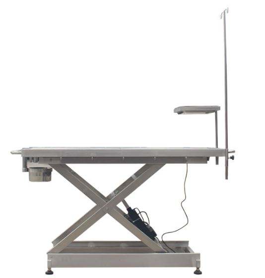 X-Shaped Electric Lifting Stainless Steel Operating Table Veterinary Equipment Constant Temperature Surgical Instrument