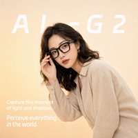 Lunettes intelligentes AI portables sans fil avec commande vocale, étanches IPX4, double caméra, commande tactile, pour les appels vidéo