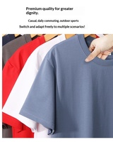Camiseta 95% algodón 5% spandex, grado 7A, antibacteriana, con logo personalizado impreso, camiseta lisa para hombre.