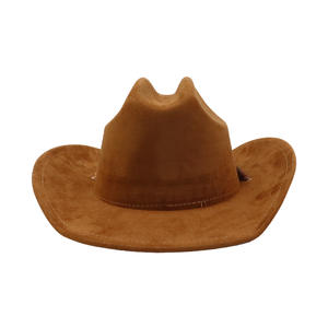 Sombrero de Vaquero de Gamuza de Buena Calidad <span class=keywords><strong>SU47</strong></span> con Accesorios de Cuentas de Estilo Étnico para Senderismo al Aire Libre - Product Image 5