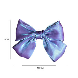 Pasadores franceses con Lazo de cinta de seda brillante de gran tamaño, pinzas para el pelo, accesorios para coletas, accesorios para mujeres, niñas y adolescentes - Product Image 4