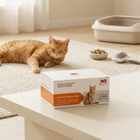 Bandelette de test rapide combinée FeLV FIV en gros, Kit de test rapide combiné FeLV FIV IVD, Test sur sang total, sérum, plasma, Diagnostic vétérinaire pour chat