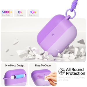 Funda de Silicona con Colores Degradados para <span class=keywords><strong>Airpods</strong></span> Pro 3, Protección Total, Antideslizante, con Cordón Antipérdida - Product Image 3