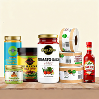 Autocollant personnalisé en vinyle imperméable pour emballage de bouteilles de sauce piquante, ketchup, BBQ, chili, miel, pour bouteilles en plastique