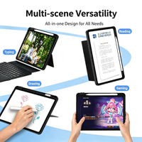 Casing iPad dengan Touchpad, Stand Tablet Lepas Pasang, Tombol Scissor Backlit 78-Key, Koneksi Nirkabel BT Multi Perangkat, Desain Tipis