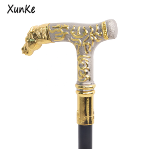 Weißer Goldener Pferde-Luxus-Gehstock mit Muster, Party-Mode-Stick, Dekorativer Gehstock mit Knopf, Ablenke, Bühnen-Performance-Stick - Product Image 6
