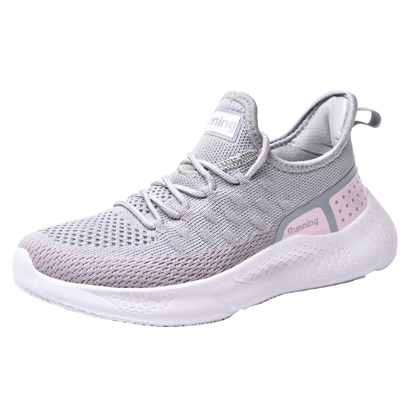 Женская спортивная дышащая обувь хорошего качества для бега на заказ, повседневные кроссовки для студенток со шнуровкой