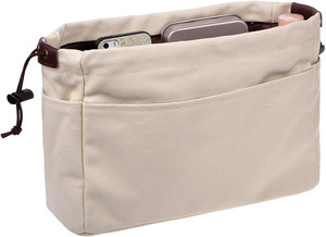Organisateur de sac à main en toile robuste fermeture à cordon étui à maquillage multi-poches sac cosmétique imprimé personnalisé - Product Image 6