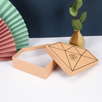 Boîte cadeau en papier rigide irrégulière avec couvercle et base, impression à chaud, boîte couleur pour l'emballage de produits cosmétiques haut de gamme