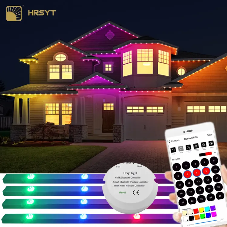 Waterproof IP68 outdoor Permanent 3 color christmas led point lights