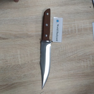 <span class=keywords><strong>Cuchillo</strong></span> Bowie Trail Point Grande con Guardamanos Redondo, 3 Remaches, Mango de Madera, <span class=keywords><strong>Cuchillo</strong></span> de Defensa Personal, Full Tang, para Aventuras en la Jungla y <span class=keywords><strong>Bushcraft</strong></span> - Product Image 1