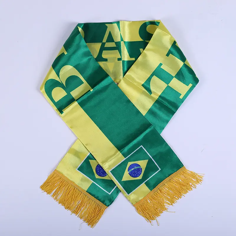Promoción al por mayor 15*135 Cm mancha bandera nacional del país bufanda bufandas chales para competición regalo de recuerdo