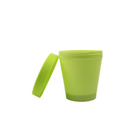 Récipients cosmétiques 50g 100g 200g de pot de crème glacée de pot de crème en plastique coloré écologique de pp