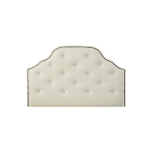 Tête de lit capitonnée en tissu, taille double, design traditionnel, cadre en bois - Product Image 1