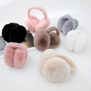 Coussinets d'oreilles en fausse fourrure de lapin et <span class=keywords><strong>laine</strong></span> peluche de haute qualité Mingxuan pour <span class=keywords><strong>femme</strong></span> - Modèle élégant et chaud MX-F0808 - Product Image 4