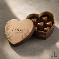 Hochwertige Schokoladen-Geschenkbox mit Individuell Bedrucktem Logo Herzförmige Pralinenschachteln