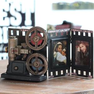 हस्तनिर्मित धातु शिल्प रेट्रो विंटेज क्लासिक फोटो फ्रेम के लिए फिल्म प्रोजेक्टर <span class=keywords><strong>Bioscope</strong></span> मॉडल प्रोप उपहार घर सजावट आभूषण - Product Image 4