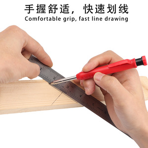 Stylo d'activités de menuiserie, Stylo de menuiserie pour peinture et ingénierie, Marqueur réglable, Mine de graphite, avec éplucheur - Product Image 2