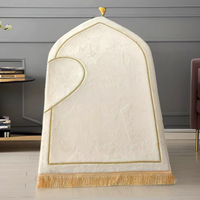 Tapis de prière pliable personnalisé avec sac, antidérapant, rembourré, en polyester, cadeau islamique pour le Ramadan et l'Aïd