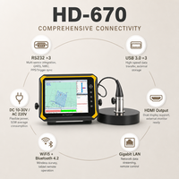 Sondeur écholocalisant numérique complet Hi-target HD-670 200 kHz, faisceau unique, profondeur 300 m, précision 1 cm, IP66, alliage de magnésium, transducteur Win10