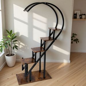Support de plantes sur pied en forme de cœur, à plusieurs niveaux, en fer forgé, pour intérieur, extérieur, balcon, salon, étagère de support durable - Product Image 3