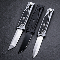 Couteau pliant tactique EDC, lame en acier D2, plusieurs options de lames, couteau de poche utilitaire pour le camping et la randonnée