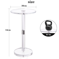 Table basse moderne de luxe convertible en acrylique transparent, design minimaliste, couleur personnalisable pour petits espaces, meubles de salon