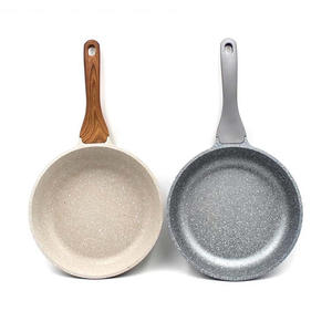 Poêle à frire et sauteuse classiques en <span class=keywords><strong>aluminium</strong></span> moulé sous pression, antiadhésives, avec long manche en plastique, <span class=keywords><strong>sans</strong></span> <span class=keywords><strong>PFOA</strong></span>, pour cuisinières à gaz et à induction - Product Image 2